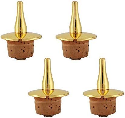 Bitter Bottles Pourer - Set of 4 pcs 20mm Diameter Gold Dasher Top with Cork Base (Gold) | Amazon (US)