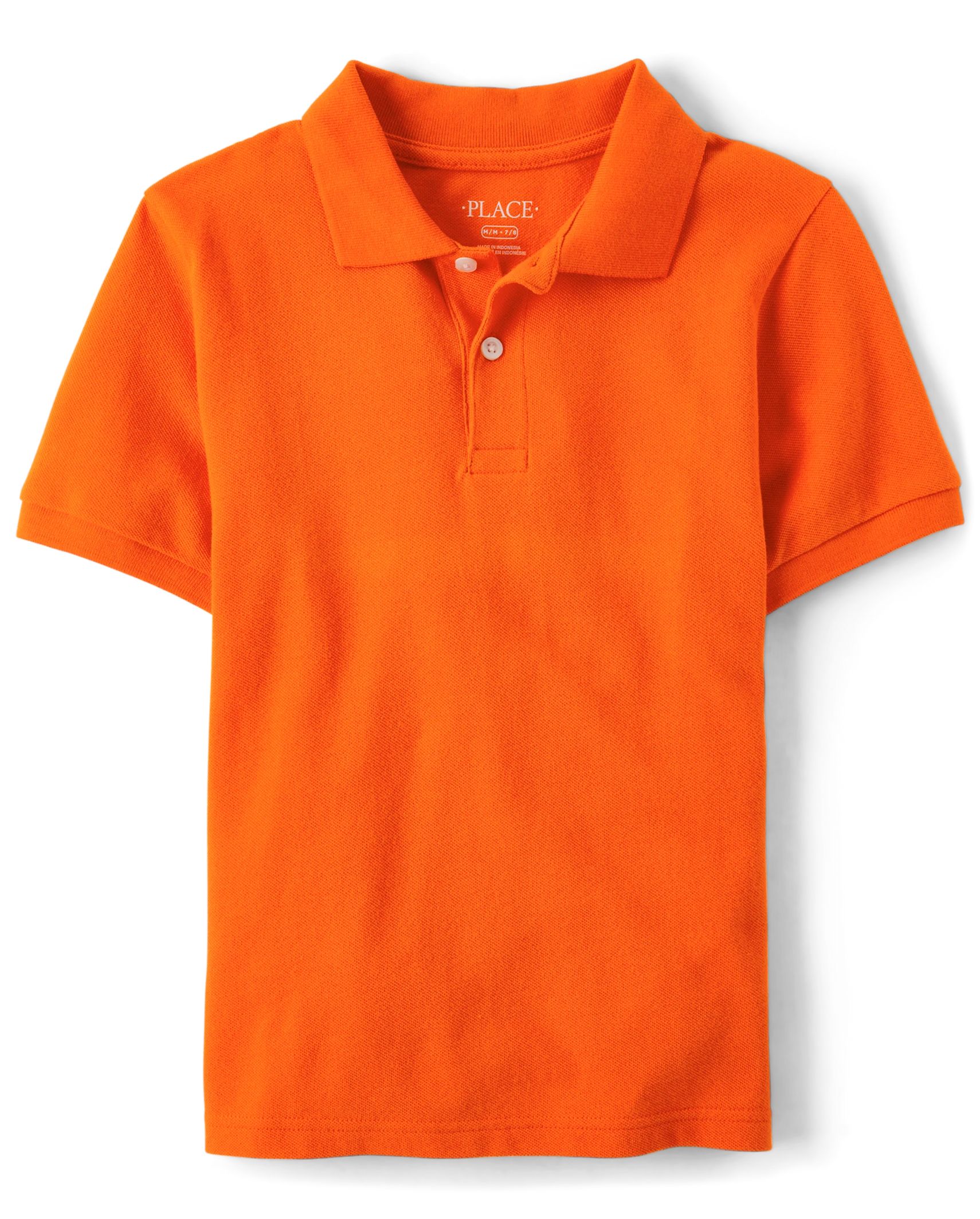 Boys Uniform Pique Polo - flame | The Children's Place