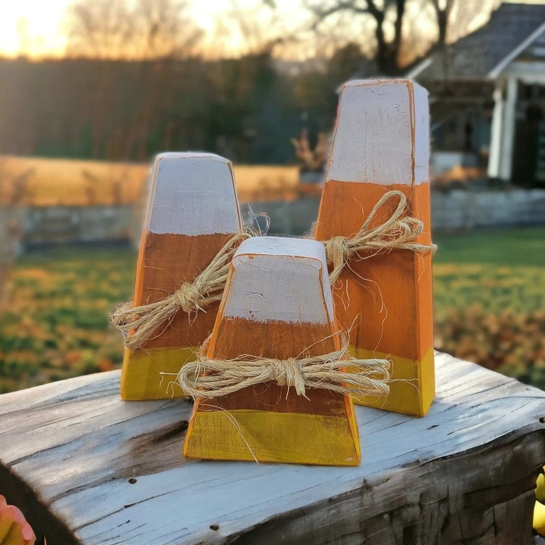 Rustic wood candy corn - fall decor (set of 3) | Etsy (US)