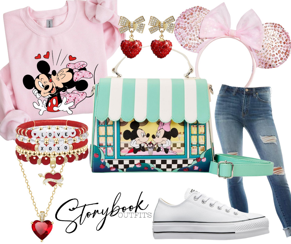 This Storybook Outfit is perfect for Valentine’s trips, anniversary park dates, or anyone who’s obsessed with Mickey & Minnie: pink sweetheart sweatshirt, sparkly bow ears, the CUTEST soda shop crossbody, heart jewelry, skinnies + comfy white sneakers for walking hand-in-hand to firework! 

 

#LTKTravel