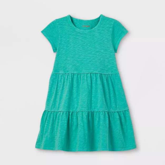 Girls' Tiered Knit Dress - Cat & Jack™ | Target