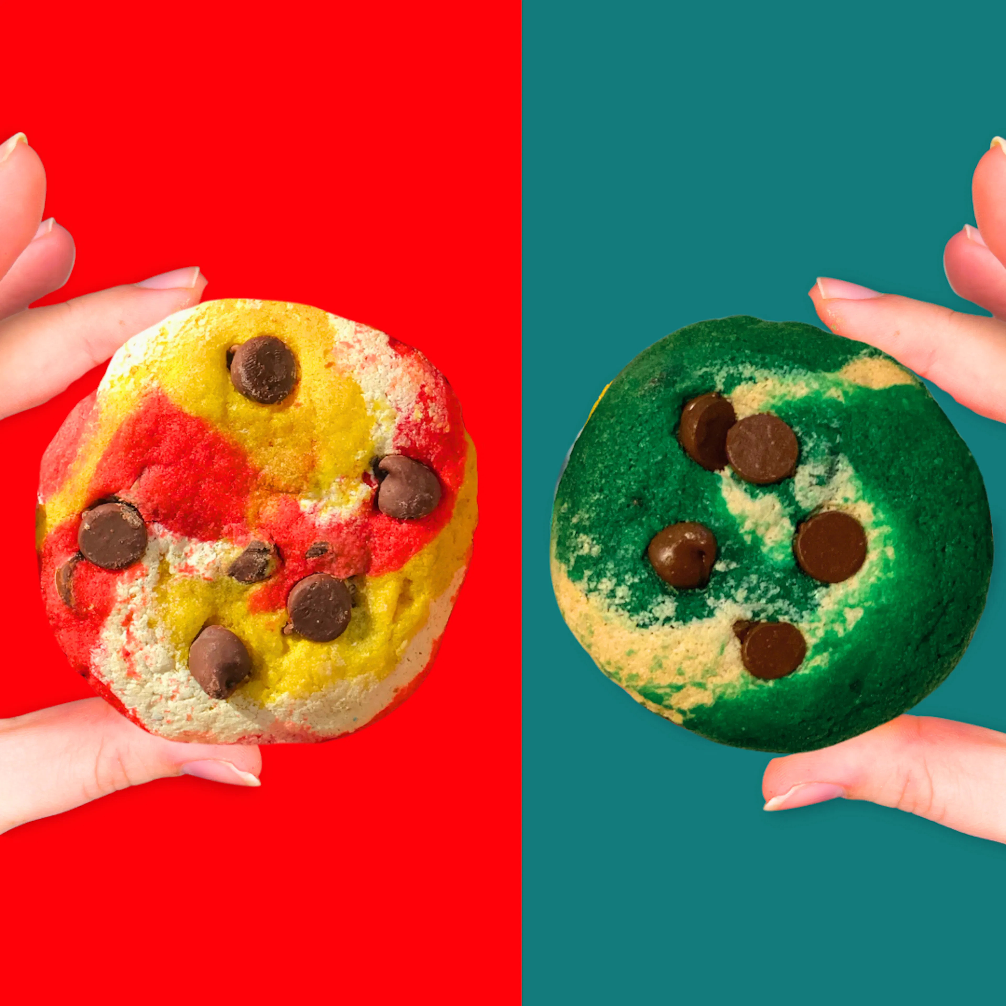 Game Day Chocolate Chip Cookie Gift Tin - 20 Pack by Baked in Color | Goldbelly | Goldbelly