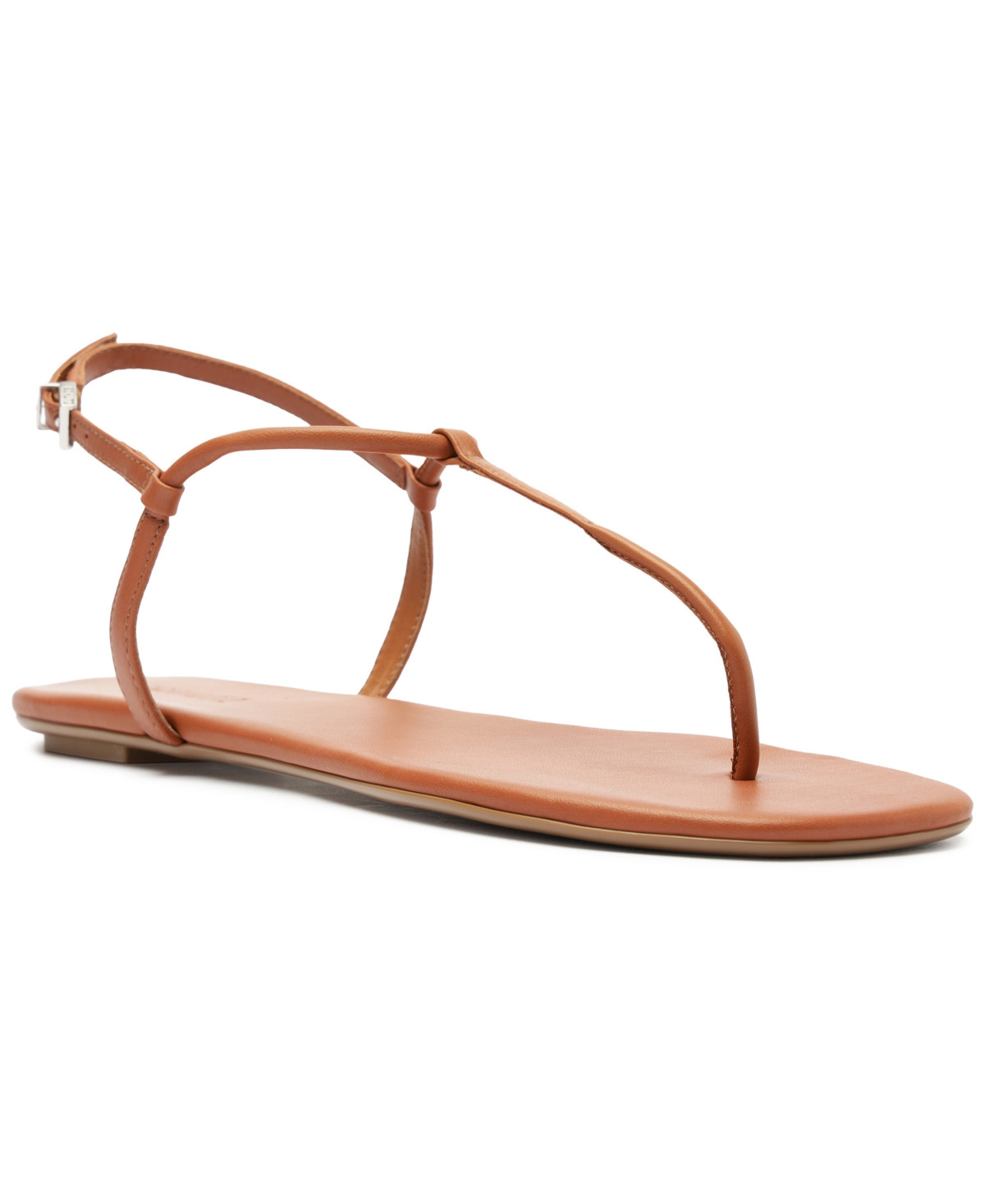 Schutz Women's Elsha Round Toe Flat Sandals - Brown | Macy's