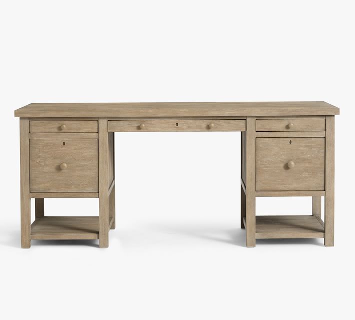 Farmhouse 70" Desk with Drawers | Pottery Barn (US)