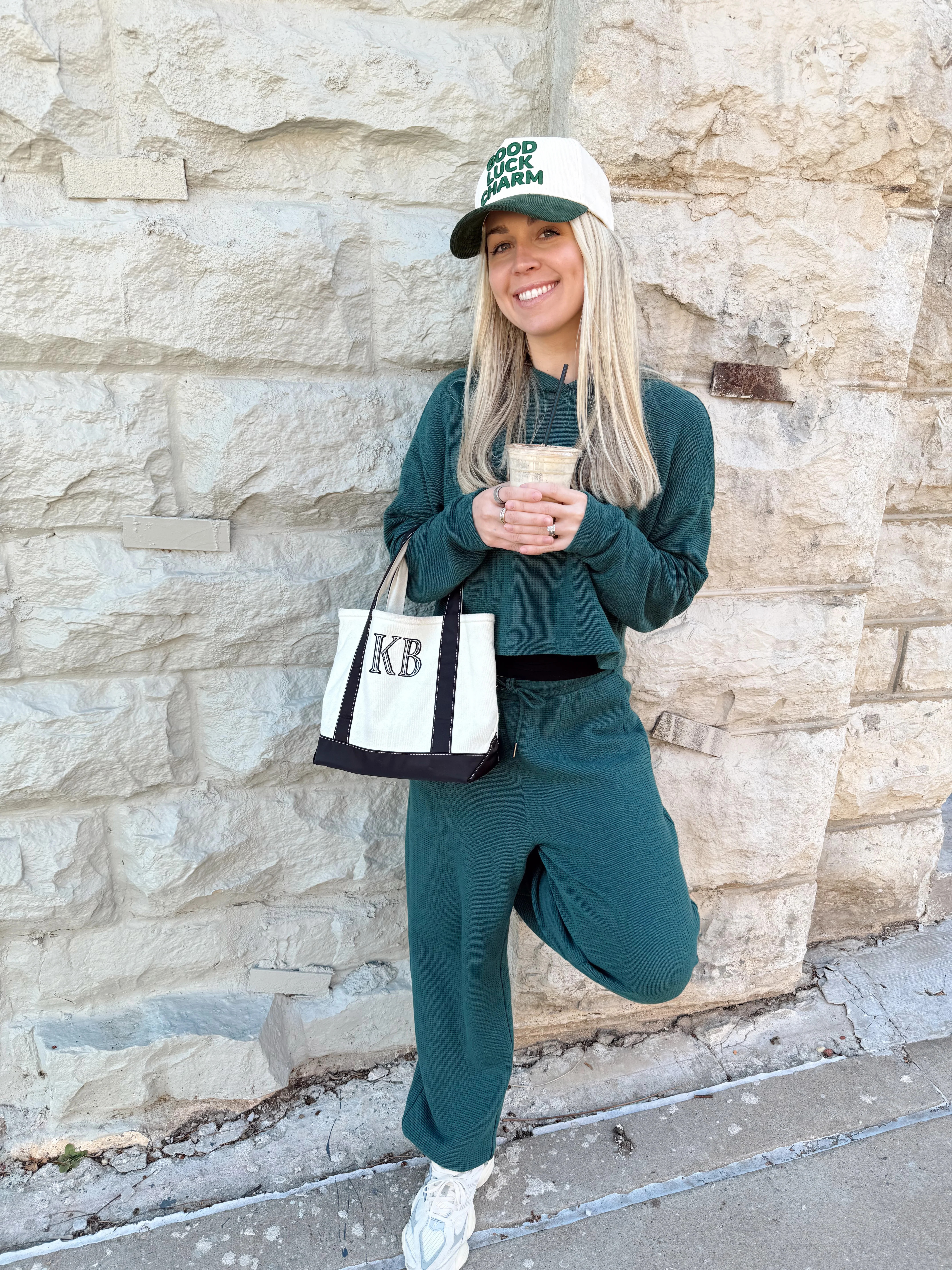 Good Luck Charm - Green Corduroy Vintage Hat | KenzKustomz