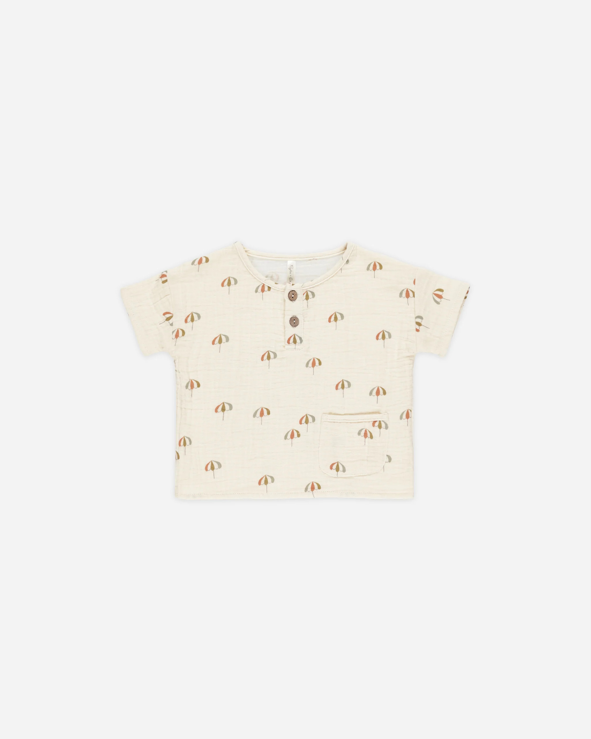 Woven Henley Tee || Umbrellas | Rylee + Cru