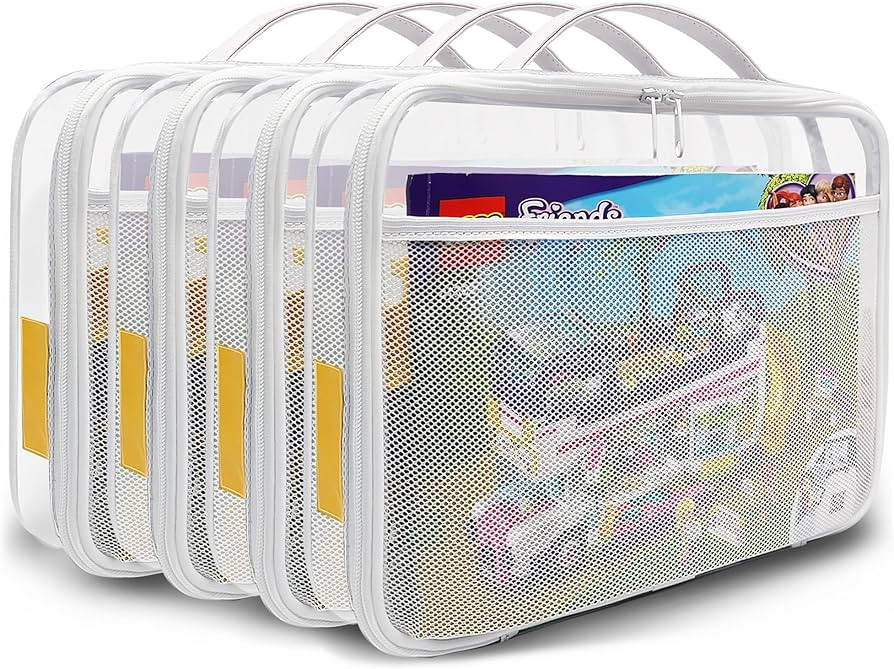 4 Packs PVC Zippered Blocks Set, Toy, Clay, Board Game Storage Organizer Case (Name Tag, Manual P... | Amazon (US)