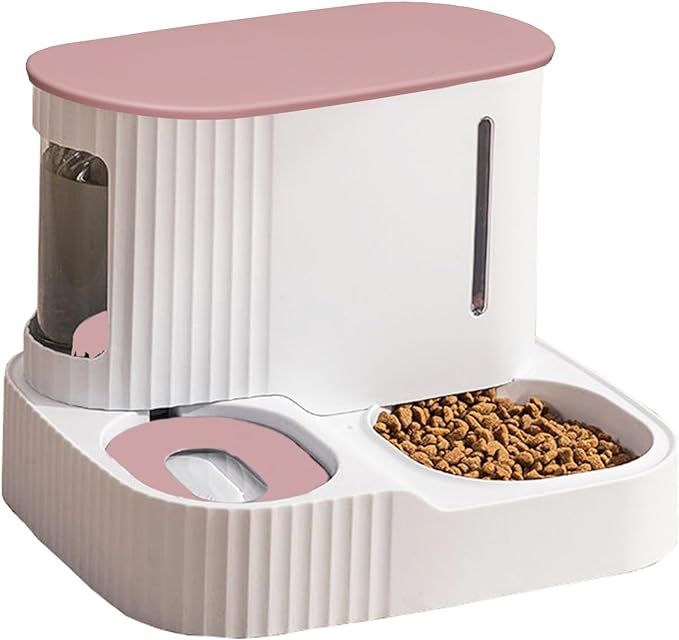 Junbec-Pet Automatic Cat Food Water Dispenser Gravity Pet Self Feeder Dry Food Bowl and Watering ... | Amazon (US)