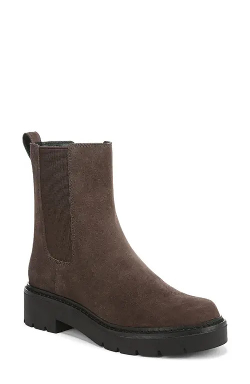 Nordstrom Darian Water Resistant Chelsea Boot in Brown Stone Dark Suede at Nordstrom, Size 6 | Nordstrom