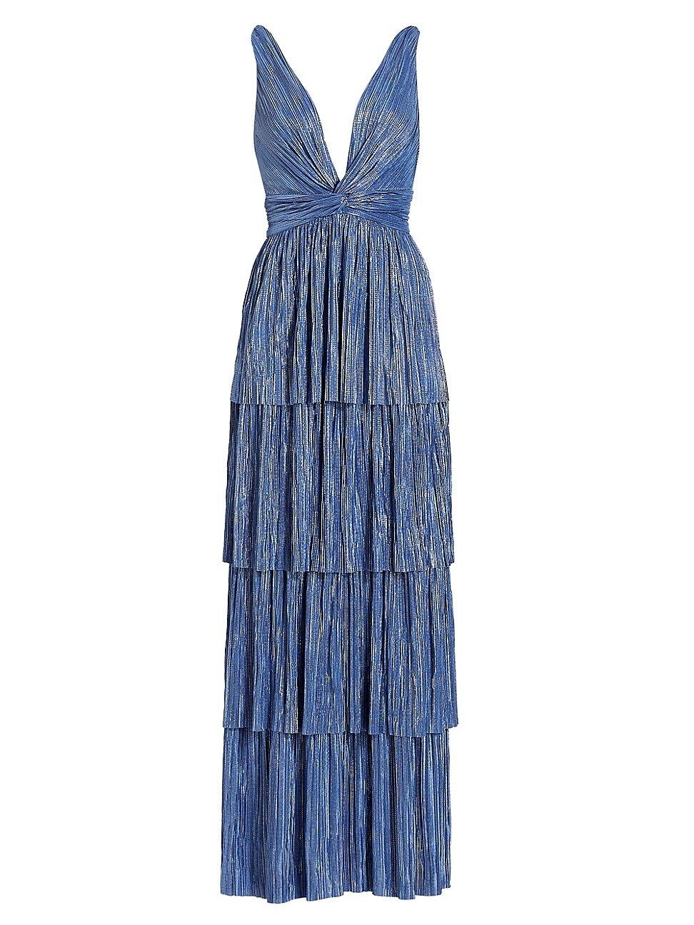 Delphine Tiered Metallic Gown | Saks Fifth Avenue
