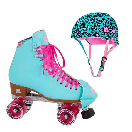 Moxi Combo Set - Beach Bunny Roller Skate (Blue Sky) & Helmet (Leo) | Walmart (US)