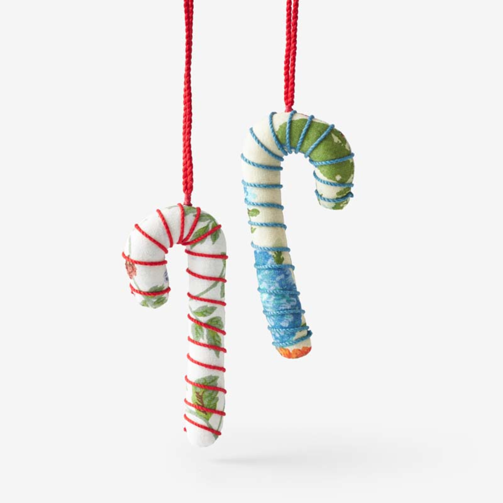 Quilted Ornaments, Set of 2 - Candy Canes | The Company Store