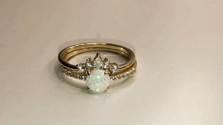 Sami jewels: opal sunburst ring set with pave band 💛 Stunning opal ring set, crown ☀️ 

#LTKstyletip #LTKsalealert #LTKunder50
