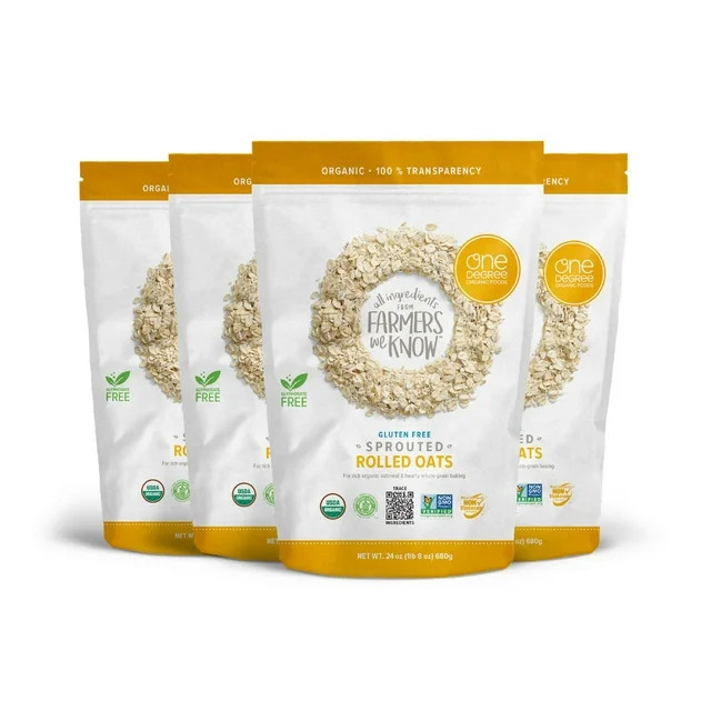 One Degree Organic Foods AIF9 Sprouted Rolled Oats, USDA Organic, Non-GMO Gluten Free Oatmeal, 24... | Walmart (US)