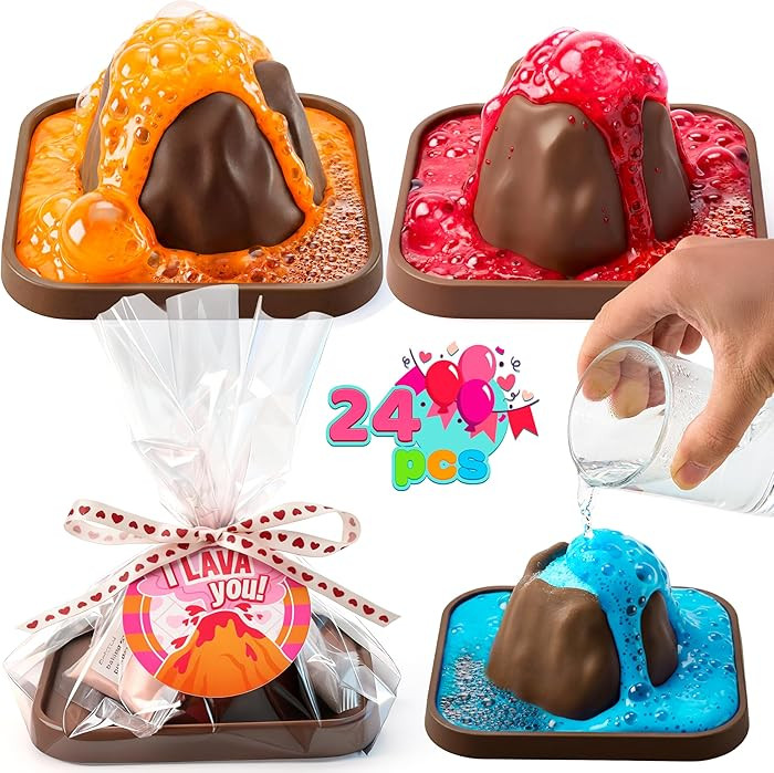 JOYIN 24 Pcs Valentines Day Volcano Science Kit with Cards, Volcano Erupting Science Experiment T... | Amazon (US)