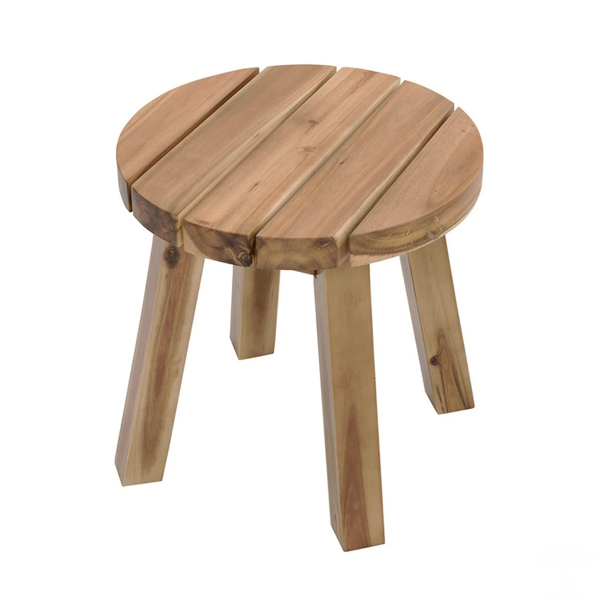 This solid wood round side table brings the perfect touch of natural warmth to any space. Its simple shape and sturdy build make it a great accent piece for living rooms, bedrooms, or cozy corners. Style it with a candle or small plant for an easy organic look. #homedecor #woodfurniture #sidetable #neutralstyle
