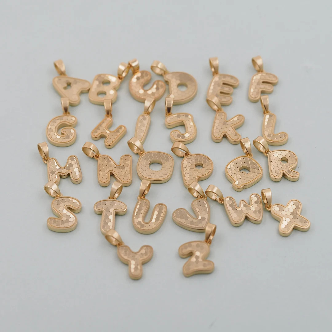 Gold Letter Charms,18k Gold Filled Letter Pendant,stainless Steel Initial Charm Bracelet Necklace... | Etsy (US)