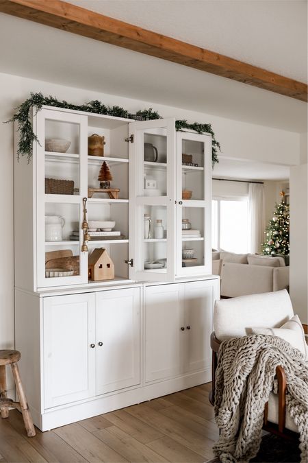Shop my cabinet and decor! This cabinet is the IKEA HAVSTA. I put two together! I linked similar options in case you want to be able to buy online :) 

#LTKSeasonal #LTKhome #LTKHoliday