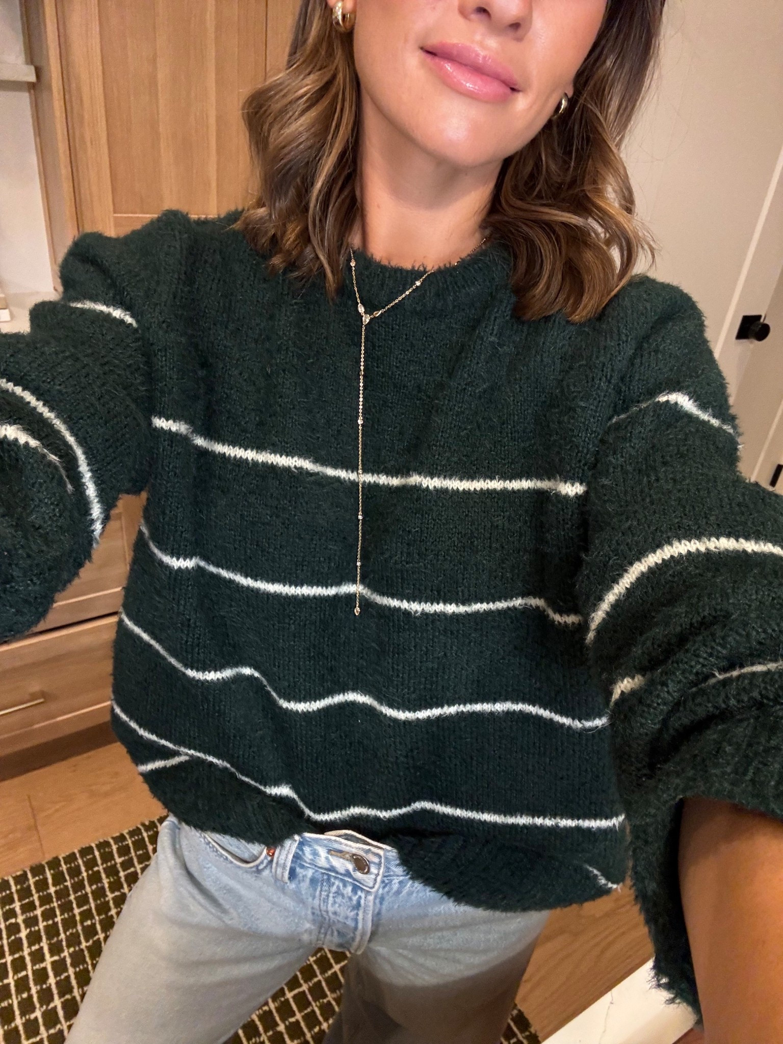 The coziest fuzzy winter sweater under $30! Runs oversized. Wearing a M here. 

#LTKHoliday #LTKSeasonal #LTKFindsUnder50