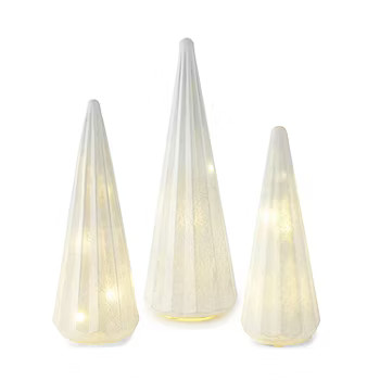 North Pole Trading Co. Oslo Gray Glass Christmas Tabletop Tree | JCPenney