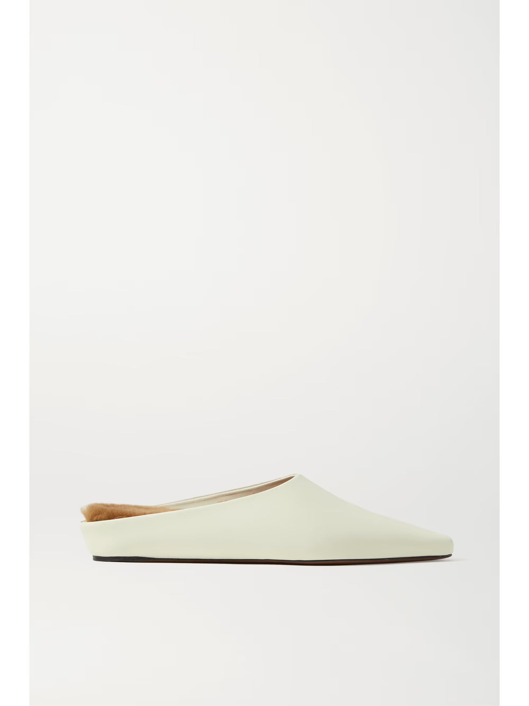 + NET SUSTAIN Alba shearling-lined leather slippers | NET-A-PORTER (UK & EU)