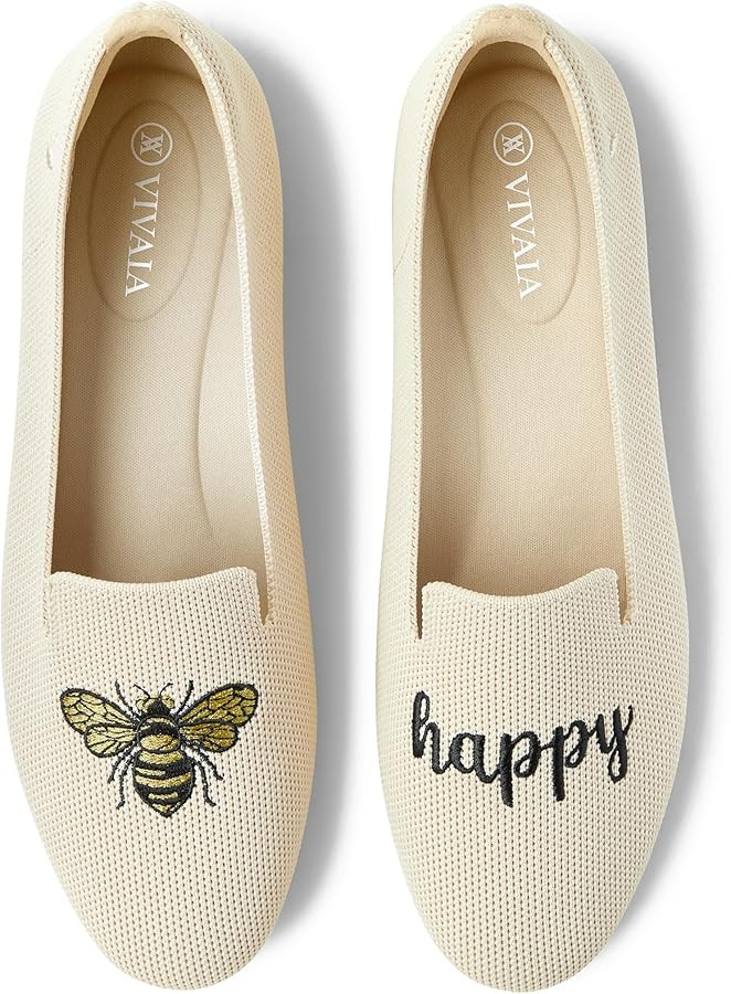 VIVAIA Audrey Women's Round-Toe Flats Comfortable Slip On Woven Knit Loafer | Amazon (US)