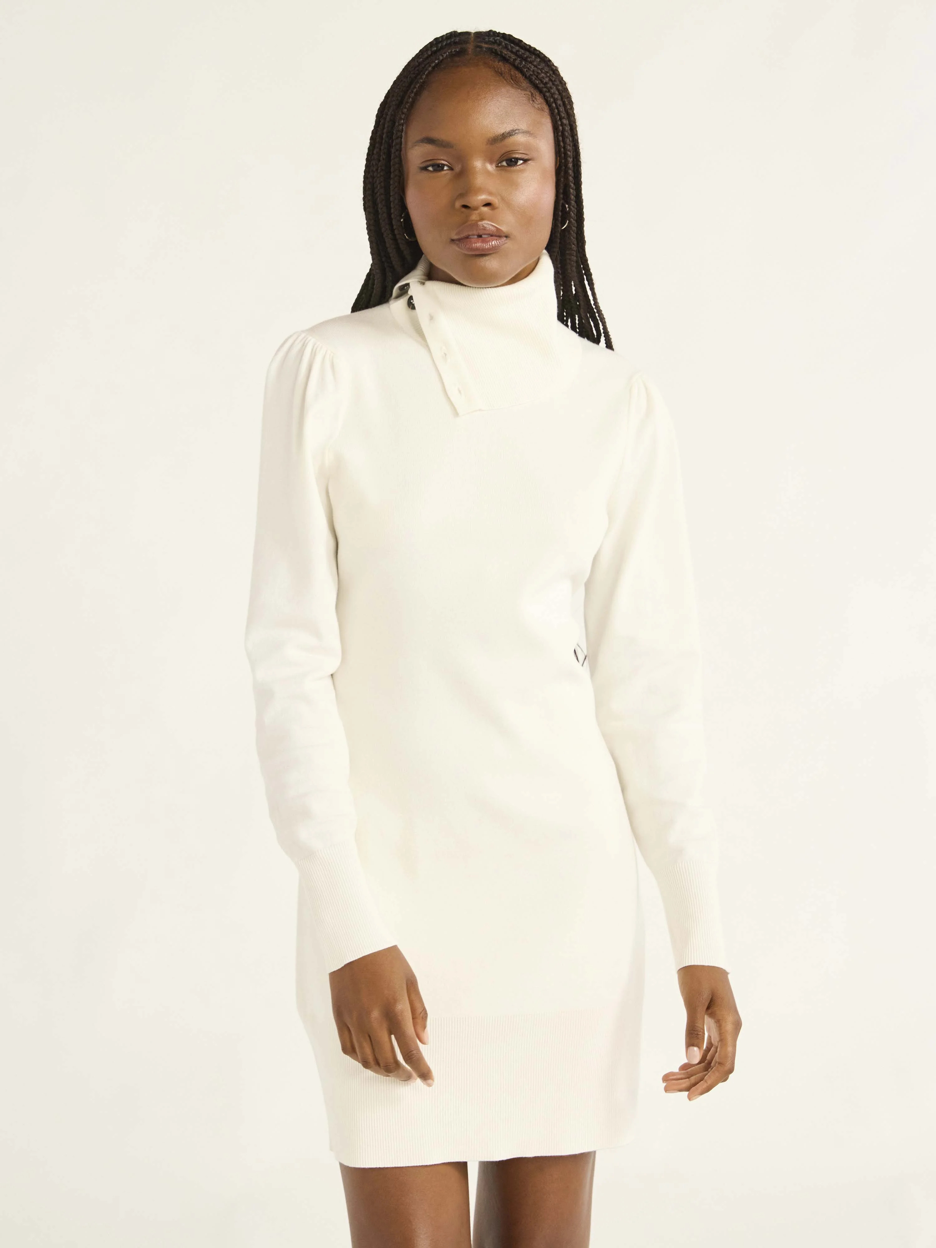 Free Assembly Women’s Split Neck Mini Sweater Dress, Sizes XS-XXXL | Walmart (US)