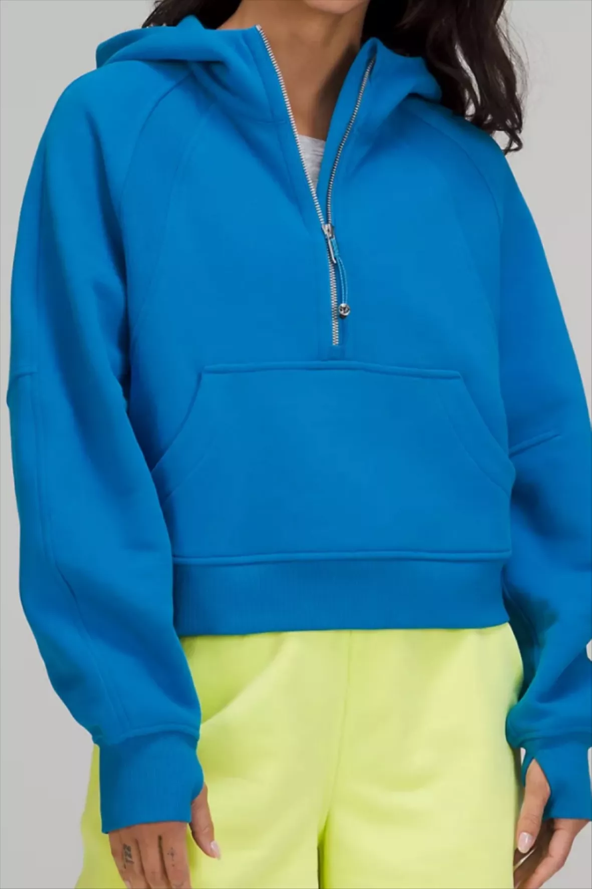 Blue Half-zip scuba hoodie, lululemon