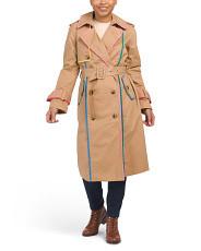 Lace Trim Trench Coat | TJ Maxx