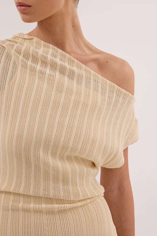 BOWIE NATURAL KNIT MAXI DRESS | DISSH