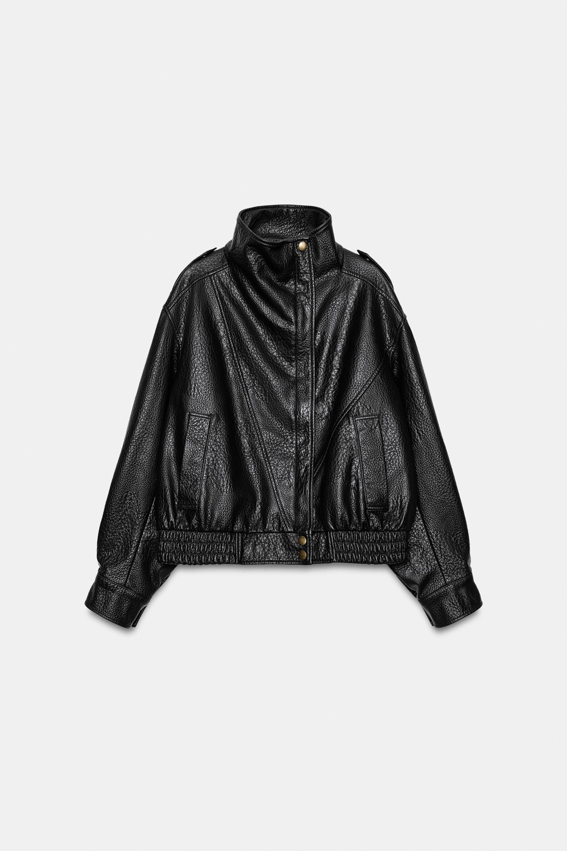 BLOUSON BOMBER EN MATIÈRE SYNTHÉTIQUE | Zara FR