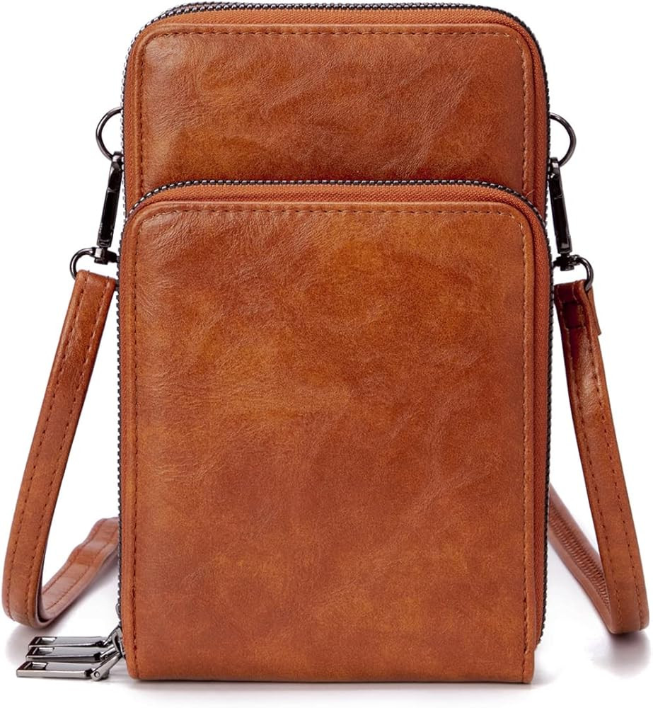 myfriday Small Crossbody Cell Phone Bag for Women, Mini Over Shoulder Handbag Purse with Credit C... | Amazon (US)