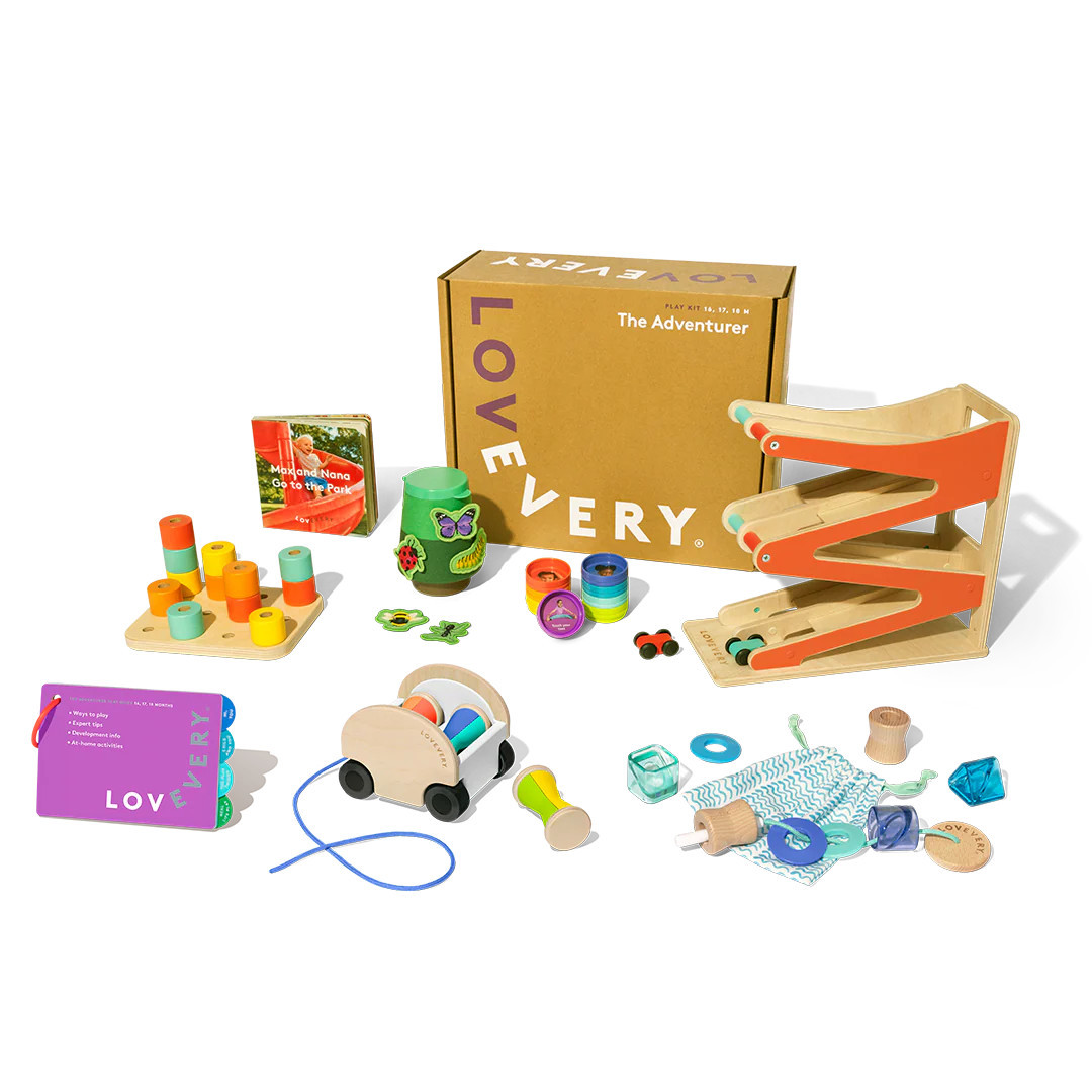 Lovevery Adventurer Kit | The Play Kits | Toy Box For 1 Year Old | Toddler Two-Handed Coordination Development Toy Subscription | LOVEVERY
