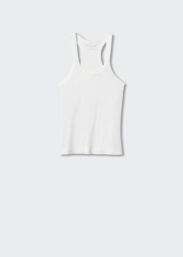 Top côtelé 100 % Lyocell | MANGO (FR)