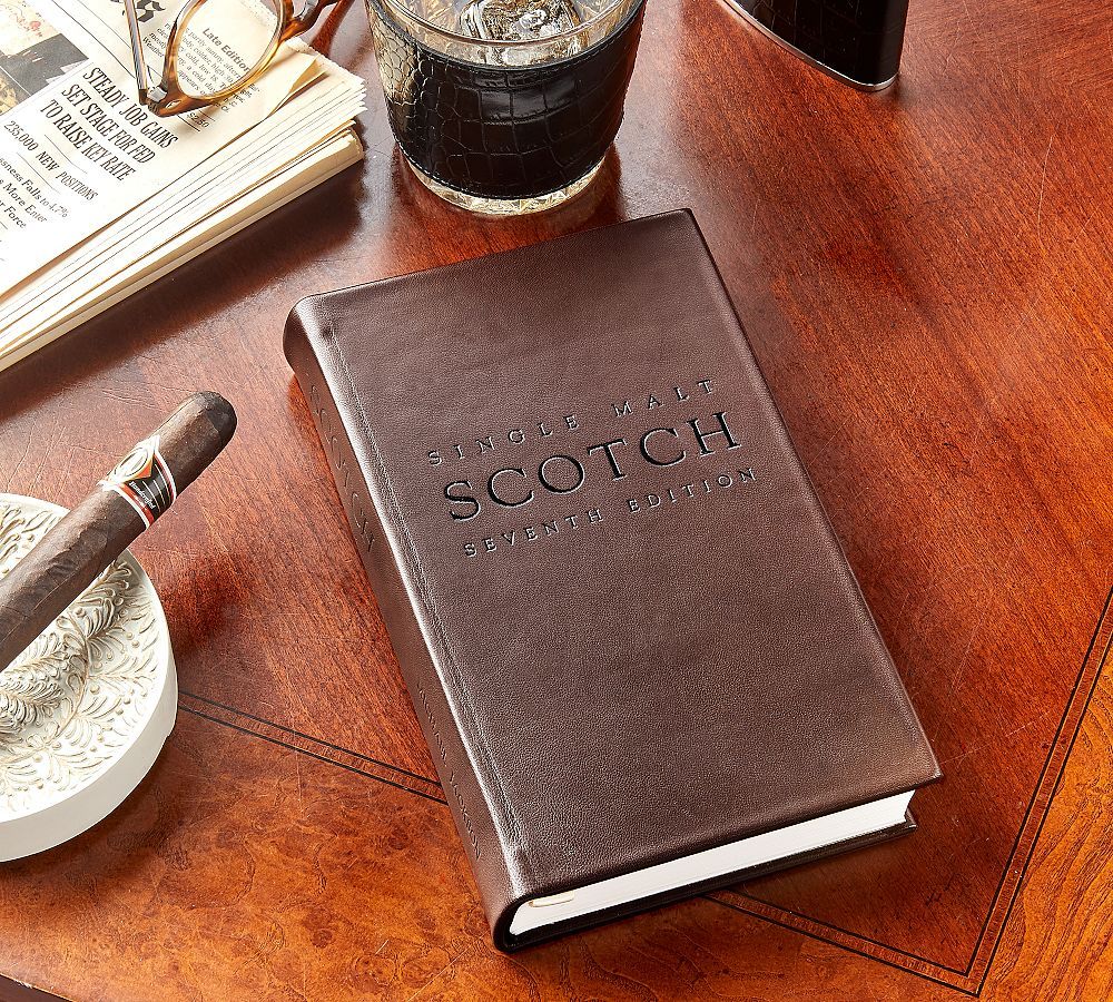 Single Malt Scotch By Michael Jackson Leather-Bound Book | Pottery Barn (US)