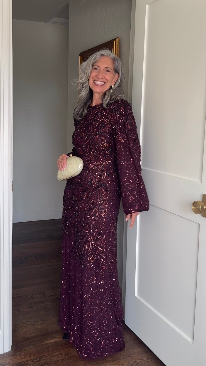 🥂 Mother of the Bride | Mother of the Groom | Wedding Guest and Rehearsal Dinner Dresses

Long sleeves and a high neckline add coverage while sequin embellishment skims the body for a fitted, sparkling line. Rich burgundy tones feel perfect for a winter celebration.

Save this and share it with a friend who's shopping. 💌

Claudia | 5'4½" | 135 | medium or 6

Wedding Guest Dress | Fashion over 50 | Mother of the Bride | Mother of the Groom | Black Tie | Formal Gown | Summer Wedding | Fall Wedding | Tummy Flattering Dresses | Special Occasion

#LTKSeasonal #LTKOver40 #LTKWedding