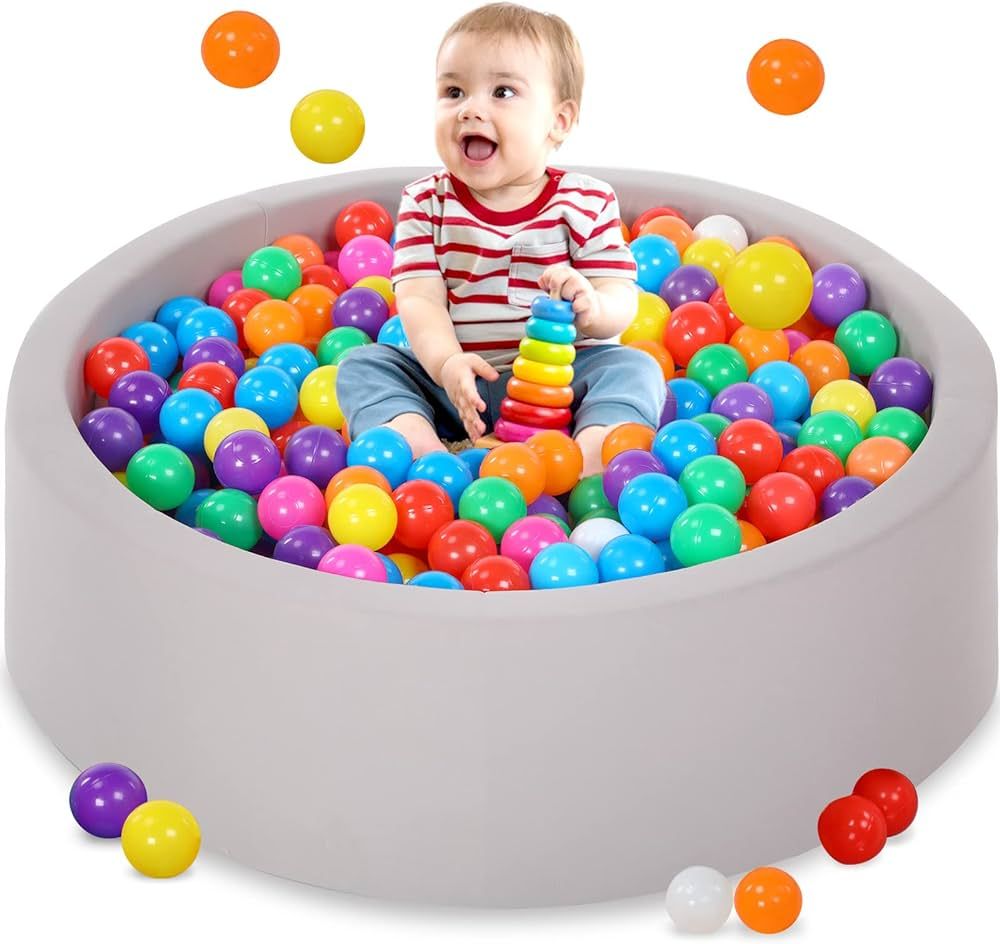 Moncoland Round Foam Kids Ball Pit for Toddlers, Large Baby Ball Pit with Soft Sponge Kids Play T... | Amazon (US)