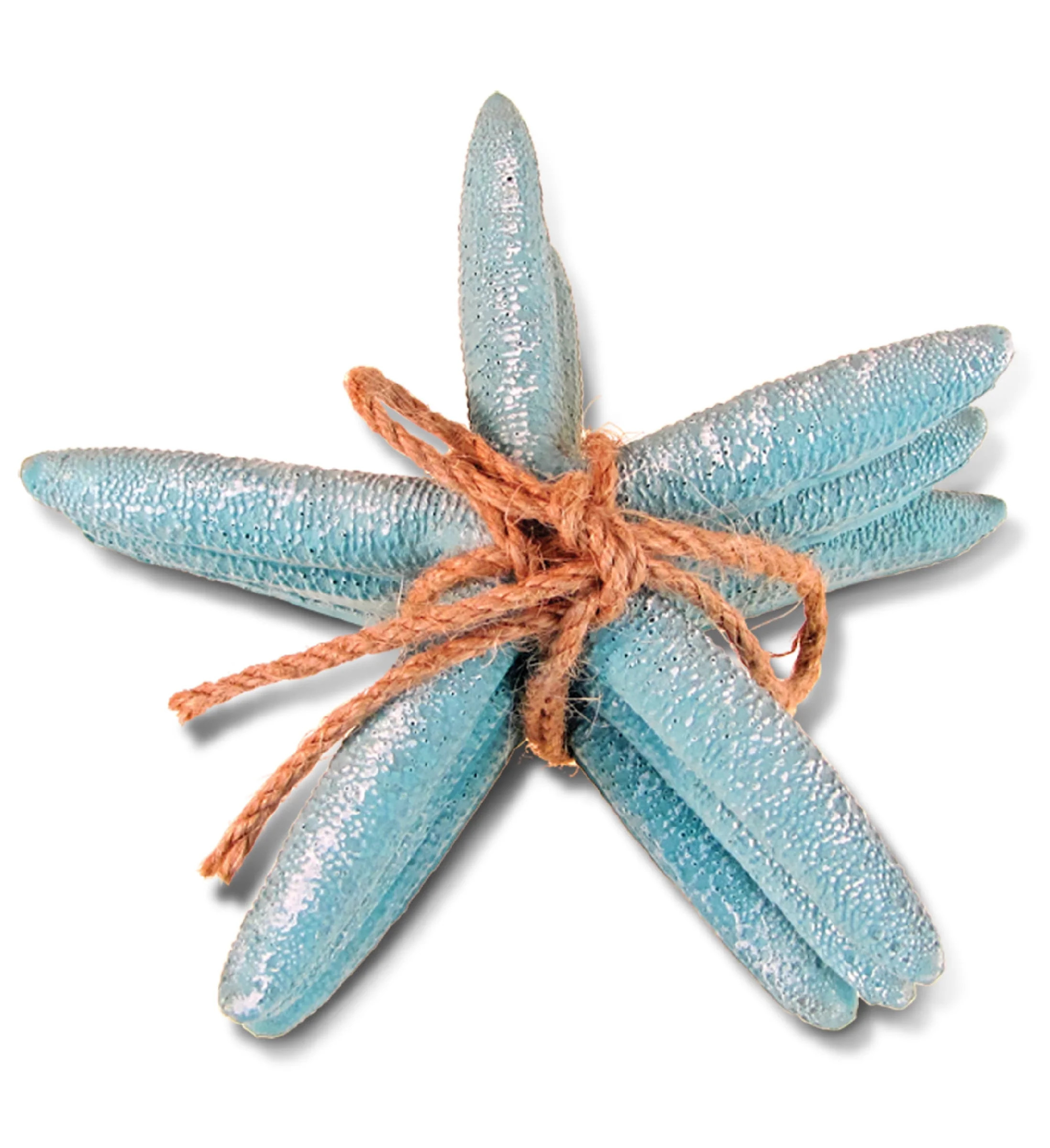 Puzzled Nautical Turquoise Starfish Set - Decorative Beach Style Tabletop Centerpiece, Realistic ... | Walmart (US)