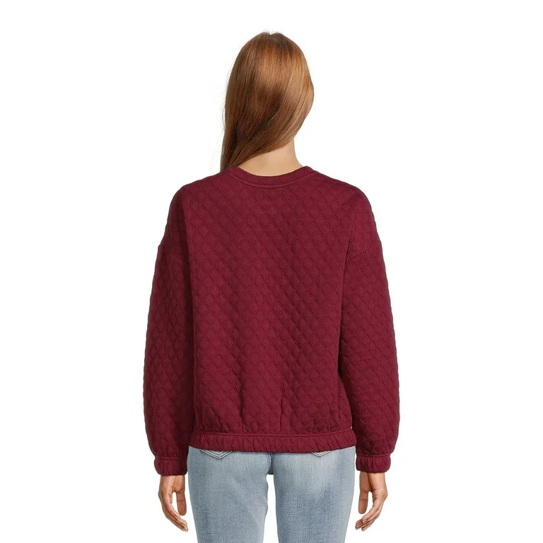 Time and Tru Women's Quilted Sweatshirt | Walmart (US)