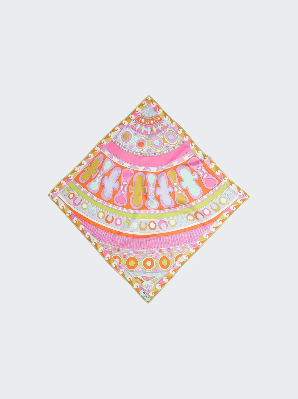 Soleil Print Silk Scarf Multicolor | The Webster