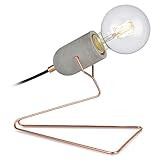 Versanora VN-L00023 Pettit Finish Desk Lamp, Concrete/Rose Gold | Amazon (US)