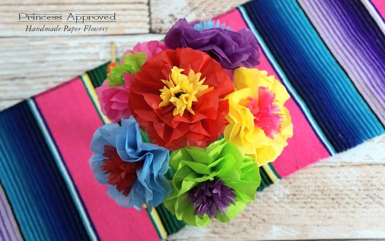 NEW - Fiesta Cinco de Mayo Bouquet Handmade Tissue Paper Flowers | Etsy (US)