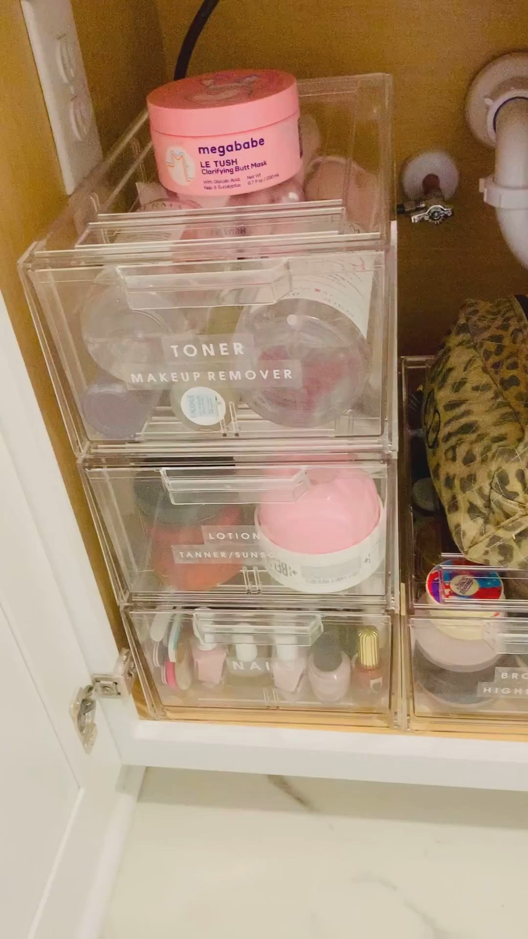 Under sink, bathroom organization

#LTKSeasonal #LTKHome #LTKBeauty