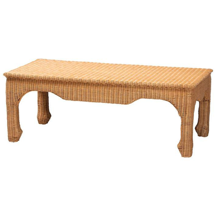bali & pari Abena Ming Style Rattan Rectangular Accent Coffee Table - #0956P | Lamps Plus | Lamps Plus