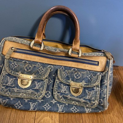 Louis Vuitton Monogram Denim M95019 Neo Speedy Handbag Tote Mini Boston Bag Used | eBay US