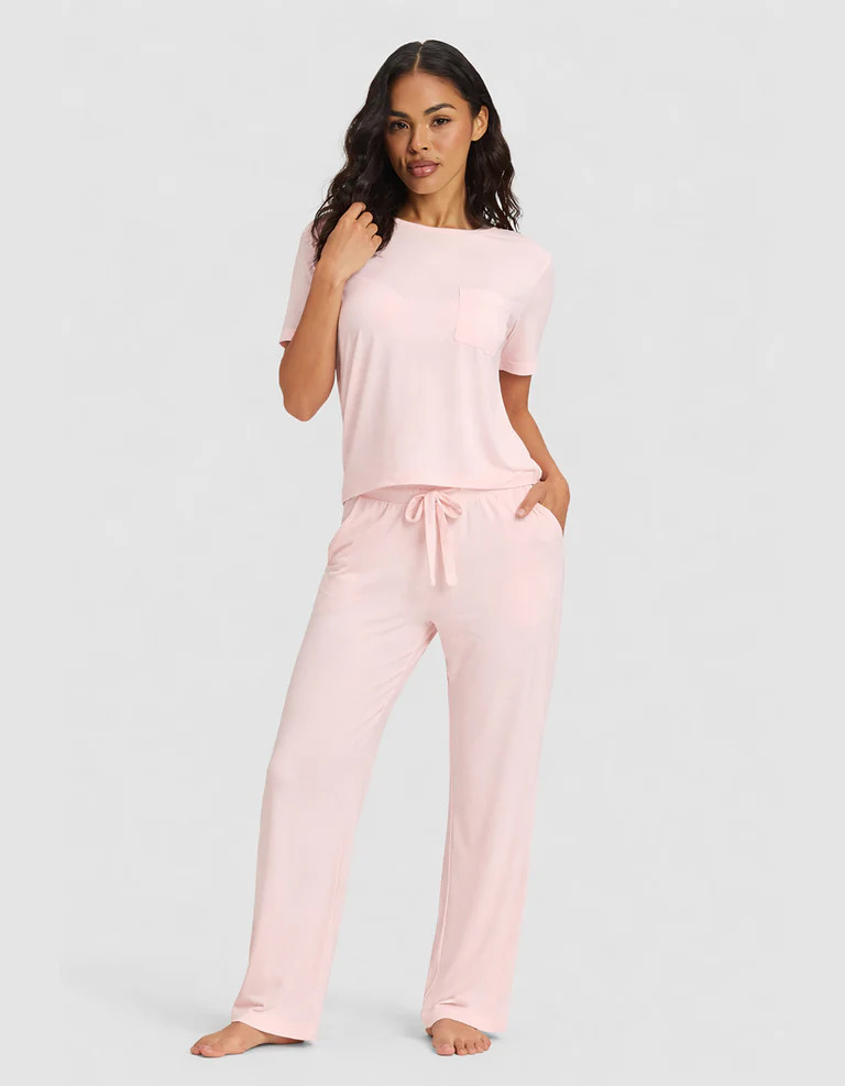 Women's Bamboo Stretch-Knit Lounge Tee & Pants Set | Cozy Earth