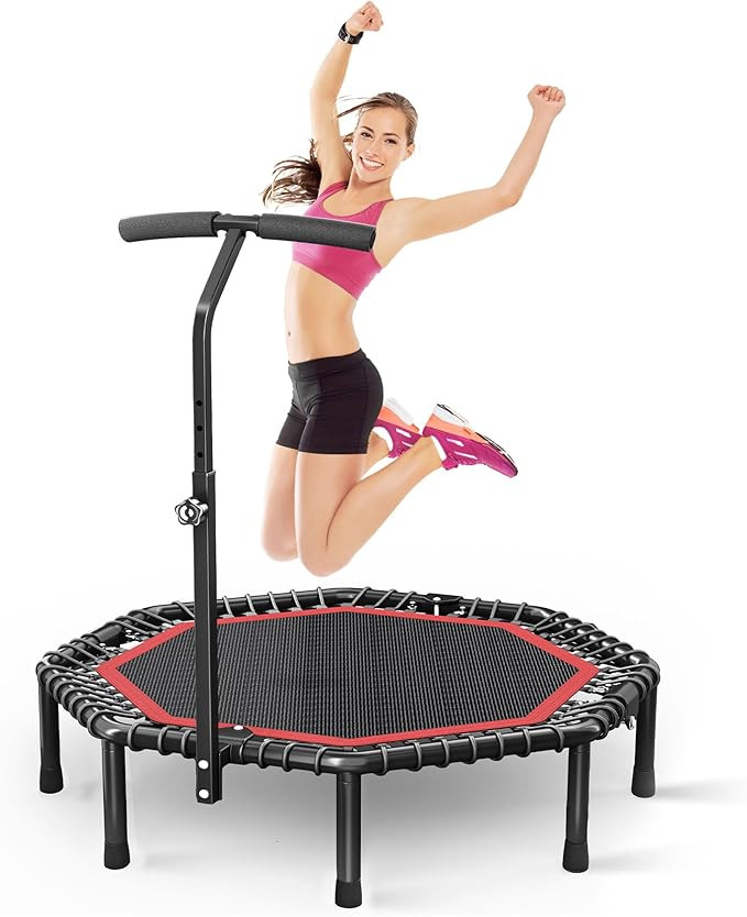 50" Octagonal Rebounder Trampoline for Adults, Fitness Rebounder with Quiet Bungees Cords, T-Adju... | Amazon (US)