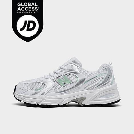 New Balance Big Kids 530 Casual Shoes in White/Clay Ash/Silver Size: 4.0 | Finish Line (US)