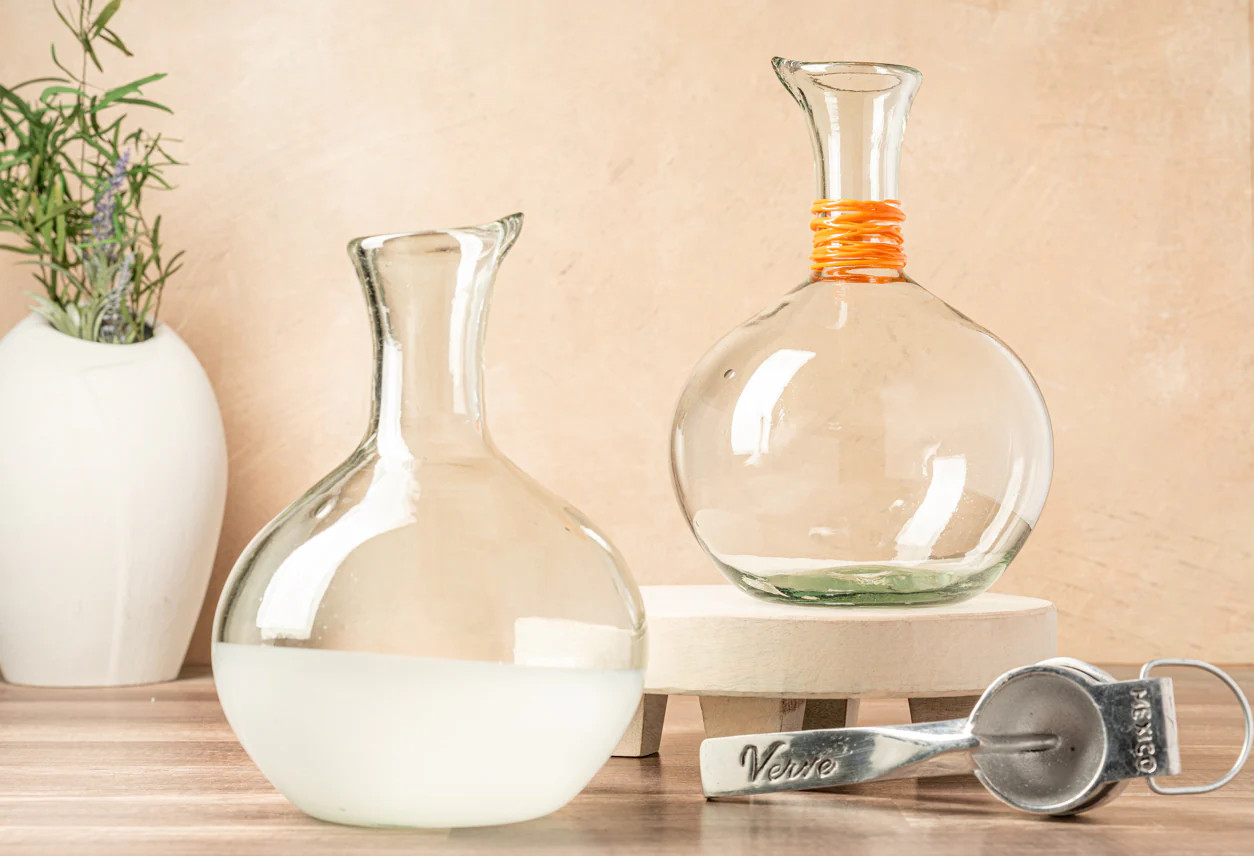 Verve Culture Handblown Mexican Glass Carafe - Mexican Glassware | Verve Culture