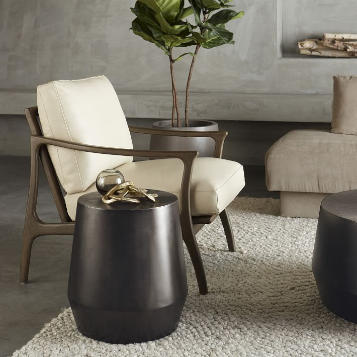 Hand-Hammered Aluminum Side Table | West Elm (US)